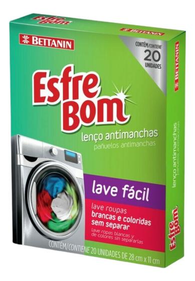 Imagem de Lave Sem Medo Esfrebom Lenços Anti Mancha Roupas Coloridas