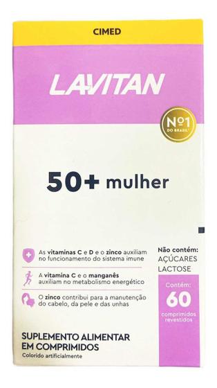 Imagem de Lavitan 50+ Mulher 60 Comprimido Vitalidade Cabelo Pele Unha