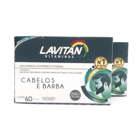 Imagem de Lavitan Cabelos E Barba 60 Caps (Kit - 2Cx Total 120 Caps)