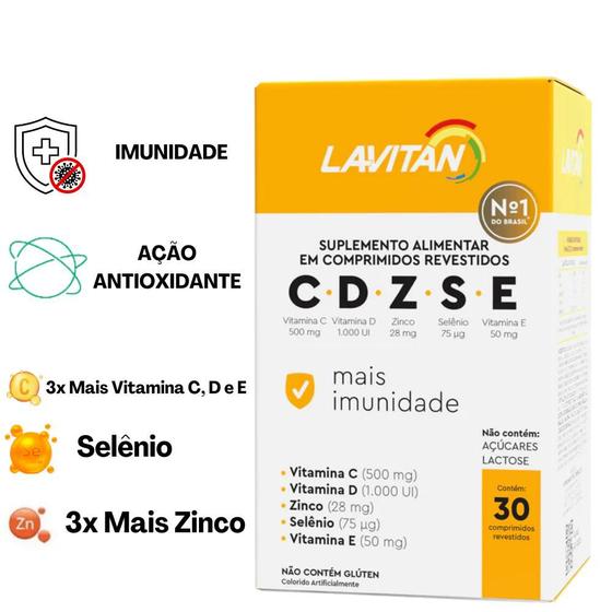 Lavitan CDZSE Suplemento Alimentar Com 30 comprimidos Cimed Menor preço em Lavitan CDZSE Suplemento Alimentar Com 30 comprimidos Cimed