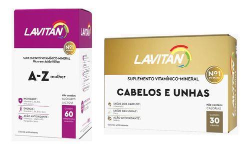 Imagem de Lavitan Hair Cabelos e Unhas com Biotina 60 Cápsulas + Lavitan A-Z Mulher 60 cápsulas