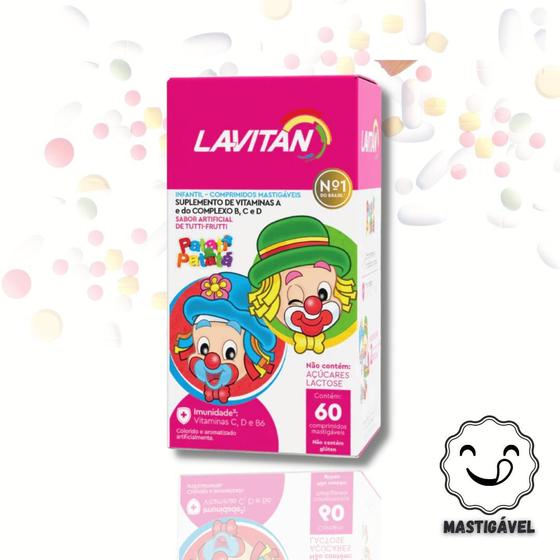 Imagem de Lavitan Infantil Mastigável Tuti Fruti Vitaminas crianças 60