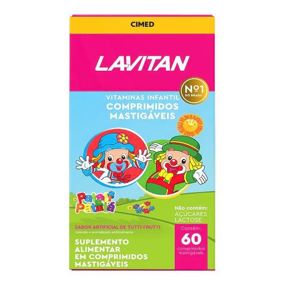 Imagem de Lavitan infantil sabor tutti frutti com 60 comprimidos