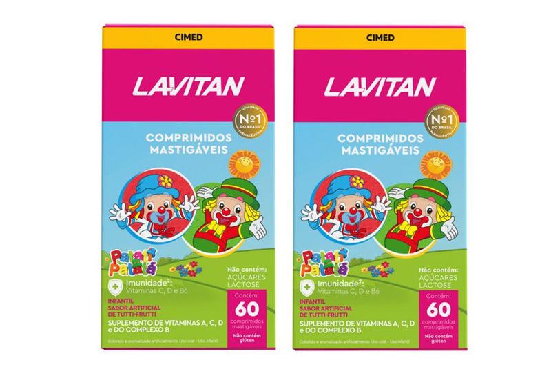 Imagem de LAVITAN KIDS PATATI PATATA 2x60 COMP MASTIGAVEL TUTTI-FRUTTI