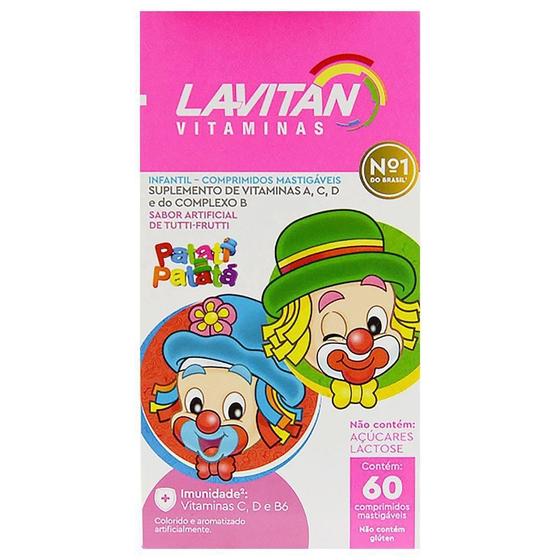 Imagem de Lavitan Kids Sabor Tutti-Frutti 60 Cápsulas - Mastigáveis
