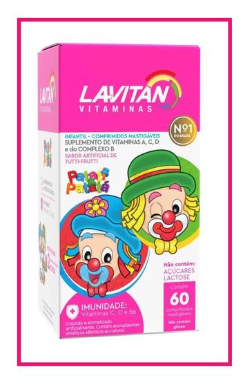 Imagem de Lavitan Kids Sabor Tutti-Frutti com 60 Comprimidos - Cimed