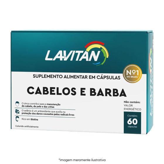 Imagem de Lavitan Mais Hair Cabelos e Barba com 60 Cápsulas