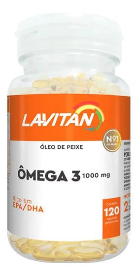 Lavitan Ômega 3 120 Cápsulas Gelatinosas óleo de peixe EPA/DHA 1000 mg Menor preço em Lavitan Ômega 3 120 Cápsulas Gelatinosas óleo de peixe EPA/DHA 1000 mg