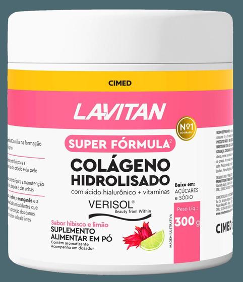 Imagem de Lavitan Super Formula 300gr Colageno Hibisco E Limao - Cimed