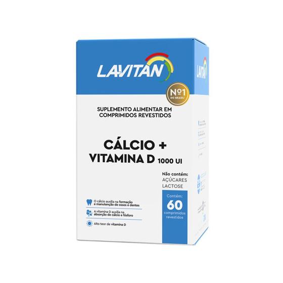Imagem de Lavitan Suplemento Alimentar em Comprimido Calcio + Vitamina D 60 Unidades