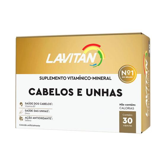 Lavitan Vit Cabelos E Unhas 30 cápsulas - Multivitamínico Menor preço em Lavitan Vit Cabelos E Unhas 30 cápsulas - Multivitamínico