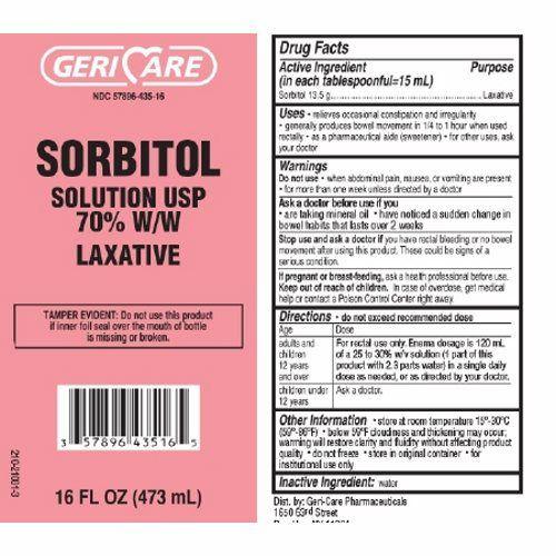 Imagem de Laxante Líquido Geri-Care McKesson - Sorbitol 70% (6 Unidades)