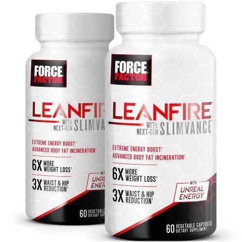 Imagem de LeanFire com SLIMVANCE de última geração, 2-Pack, pílulas de energia avançadas com vitaminas B e cafeína para aumentar o metabolismo, melhorar o foco e melhorar o desempenho de treino e fitness, fator de força, 120 cápsulas