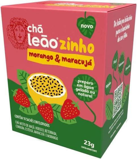 Imagem de Leao Cha Leaozinho Morango+Maracuja 10 Saches