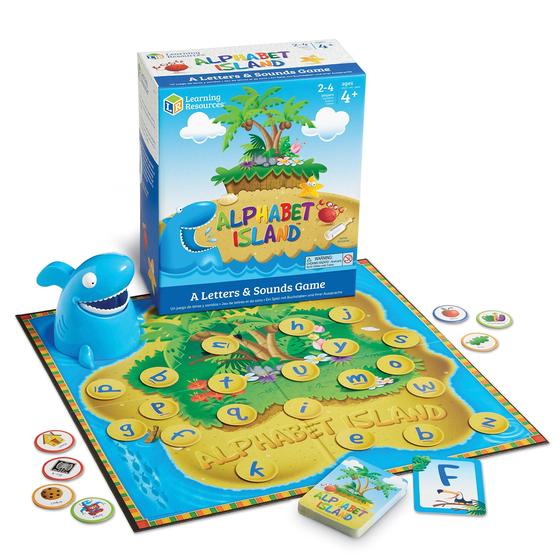 Imagem de Learning Resources Alphabet Island, Letter &amp Sounds Game, Language Development Toy, Alphabet Learning Toys, ABC Board Games for Kids, Ages 4+