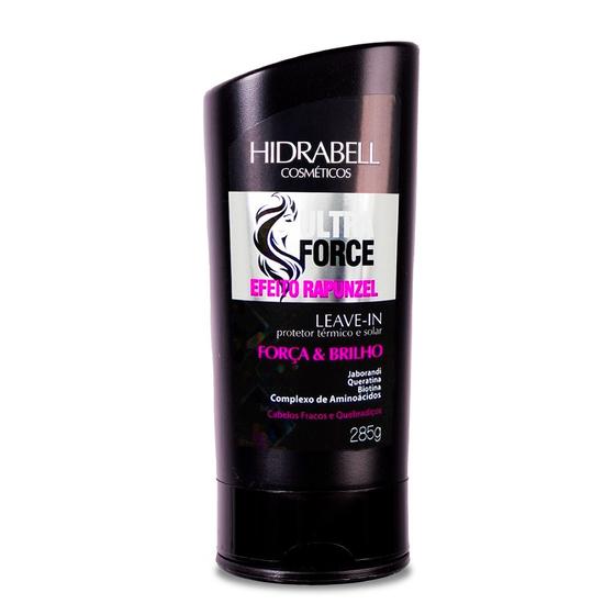 Imagem de Leave-in - Creme de Pentear Ultra Force Efeito Rapunzel, Protetor térmico 285ml Hidrabell