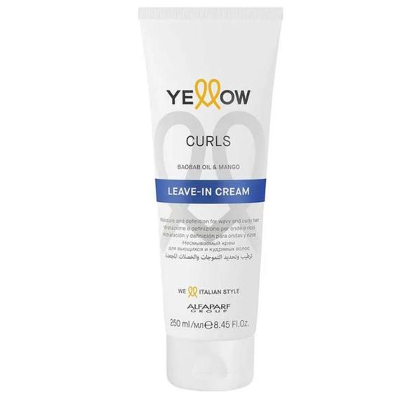 Imagem de Leave-in para Cachos Curls 250ml Yellow Hidratação Brilho Definição Controle Frizz e Redução de Volume