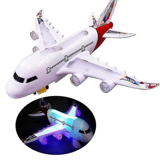 Imagem de Led Avião Levou Luz Música Avião Crianças Diy Montado