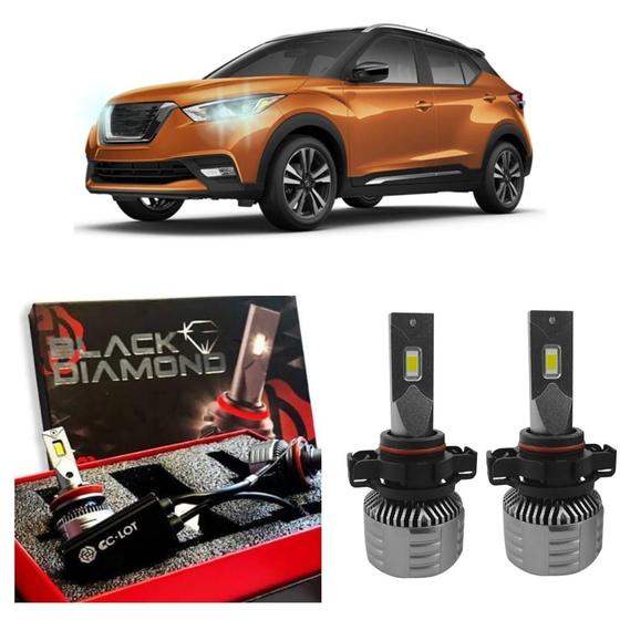 Imagem de LED BLACK DIAMOND KICKS 2017 a 2020 FAROL ALTO BAIXO H11