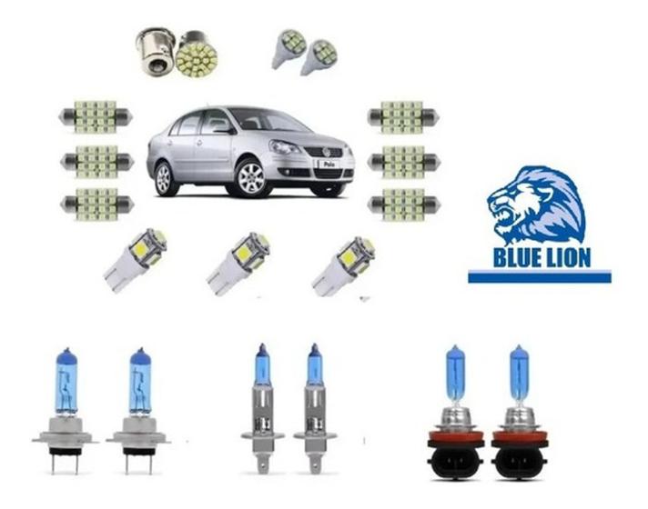 Imagem de Led Kit Polo Super Branca + Farol E Milha 2007/2014