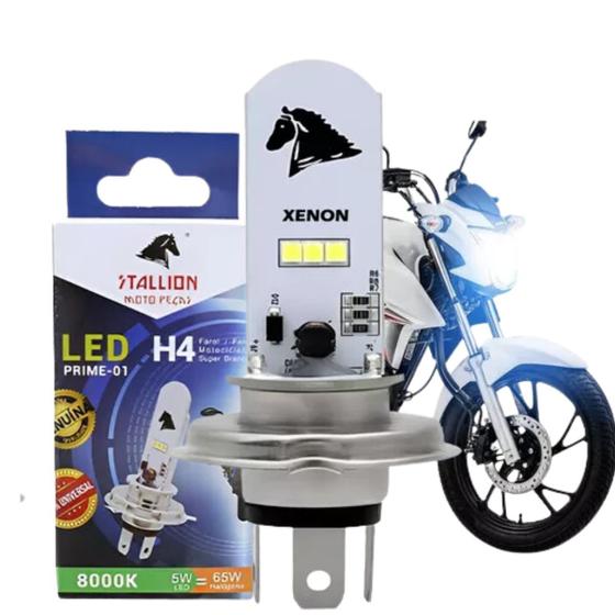 Imagem de LED LAMPADA H4 MOTO CARRO 8000k CAVALINHO XENON STALLION