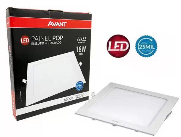 Imagem de Led Painel Pop Embutir Quadrado 18w  Avant  6500k Bivolt