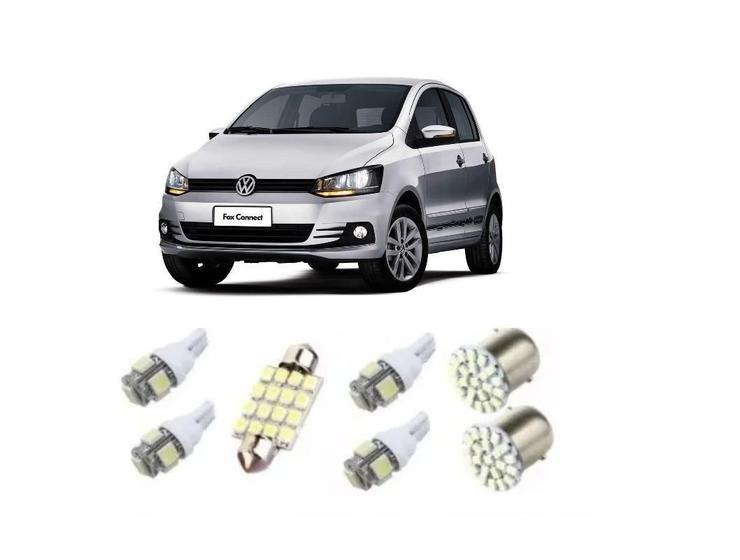 Imagem de Led Pingo E Torpedo Vw Fox 1G Farolete Placa Teto Ré Kit