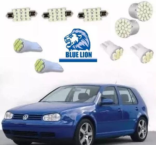 Imagem de Led Pingo E Torpedo Vw Golf Farolete Placa Teto Ré Kit