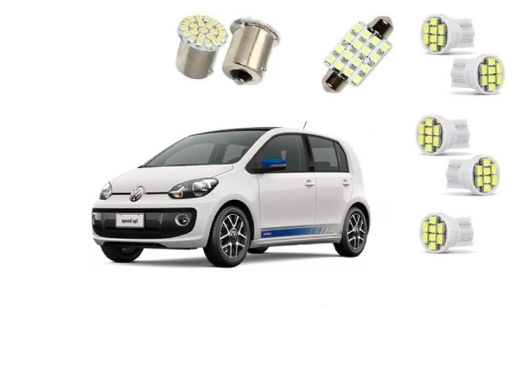 Imagem de Led Pingo E Torpedo Vw Up Tsi Farolete Placa Teto Ré Kit