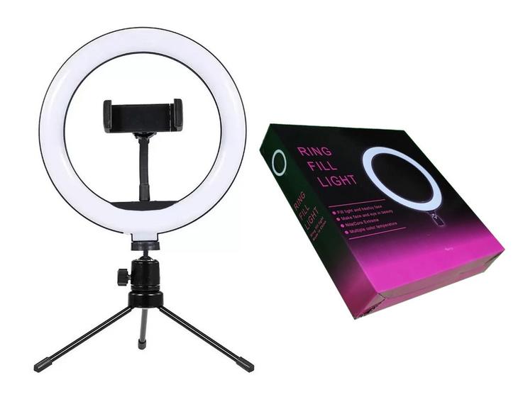 Led Ring Fill Light Luz de Led Com Suporte lle8 - NBC - Ring Light - Magazine Luiza