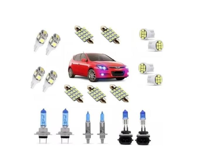 Imagem de Led'S + Farol Kit Completo Hyundai I30 Super Brancas Inmetro