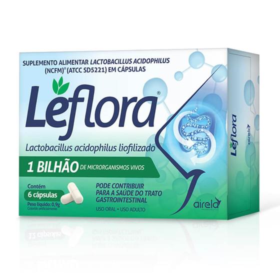 Imagem de Leflora lactobacilus acidophilus 1bilhão 6 capsulas repositor de flora