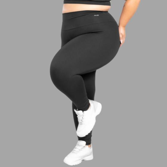 Imagem de Legging Calça Plus Size Peluciada Cintura Alta Suplex Macio