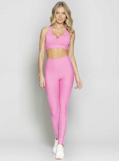 Imagem de Legging cintura alta blocking com tule run more