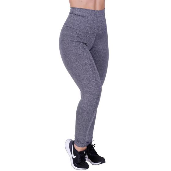 Imagem de Legging Cinza Feminina Look Verão Para Corrida e Caminhadas