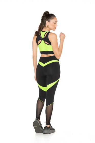 Imagem de Legging com Recortes Empina Bumbum Sperafico Poliamida Neon