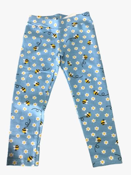 Imagem de Legging em Cotton Infantil Menina Abelhinhas Verao Tamanho 2 e 3