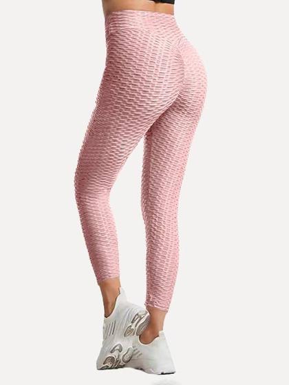 Imagem de Legging Empina Bumbum Brocado Rosa