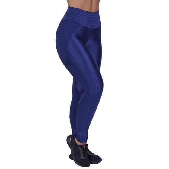 Imagem de Legging fitness feminina cirrê 3d recortes cós alto poliamida orbis