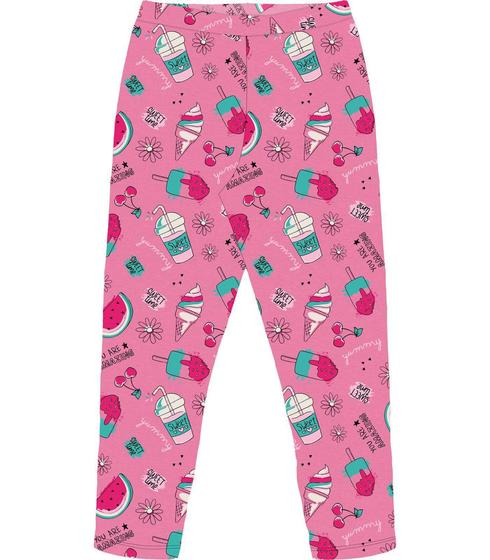 Imagem de Legging infantil estampada Rovitex Kids. Rosa