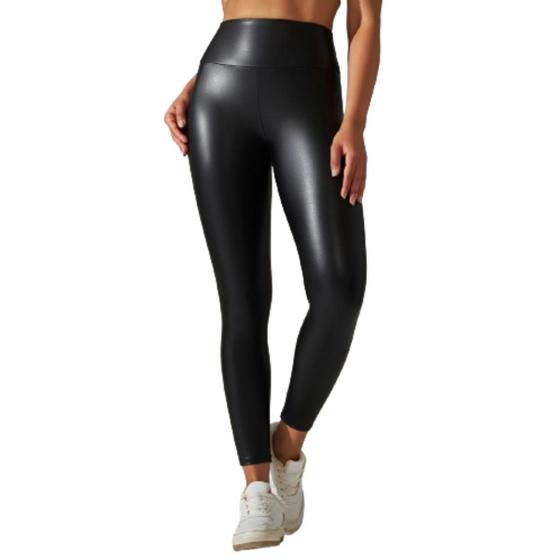 Imagem de Legging plus size couro falso térmica peluciado forrado