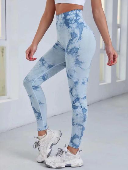 Imagem de Legging Sem Costura Tie Dye Cintura Alta/Empina Bumbum - S990