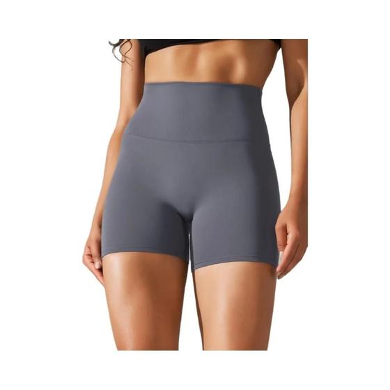 Imagem de Legging Shorts Yoga Cintura Alta para Mulheres - Secagem Rápida e À Prova de Agachamento