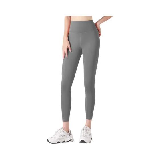 Imagem de Leggings Sem Costura Com Nervuras De Cintura Alta Feminina Com Controle De Barriga Yoga Ginásio