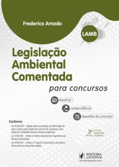 Imagem de Legislação Ambiental Comentada Para Concursos (LAMB) - 3ª Edição (2022)