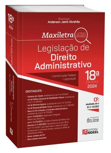 Imagem de Legislação de Direito Administrativo - Maxiletra - 2024 Rideel