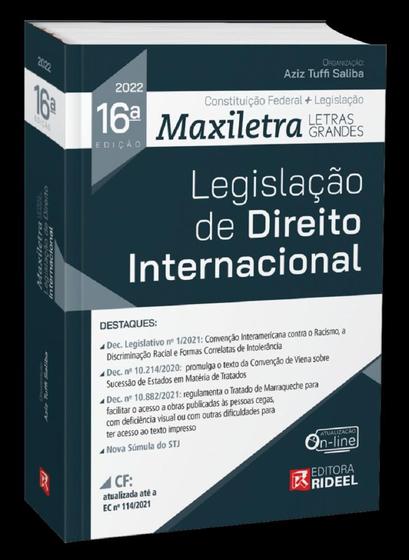 Imagem de Legislação De Direito Internacional - Coleção Maxiletra - 16ª Edição (2022) - Rideel