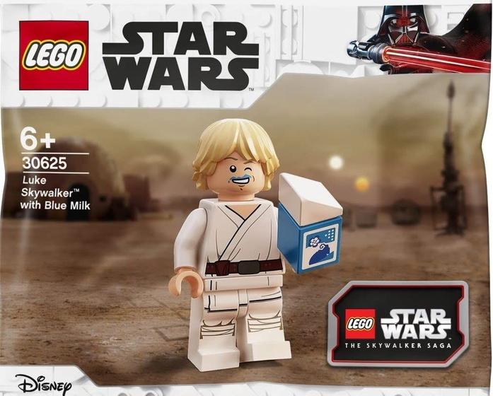 Imagem de lego 30625 Luke Skywalker com polybag de leite azul