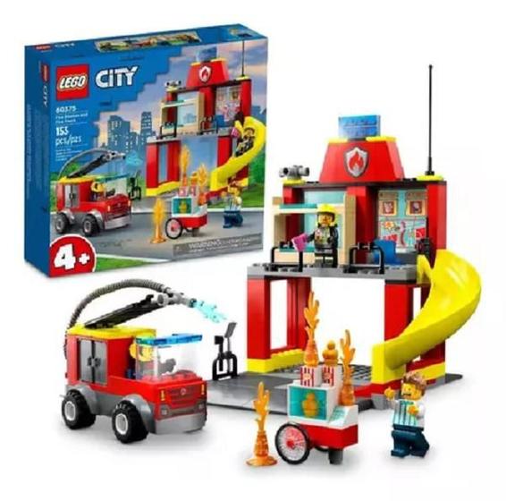 Imagem de Lego 60375 City Quartel Corpo Bombeiros E Caminhão  153 peças