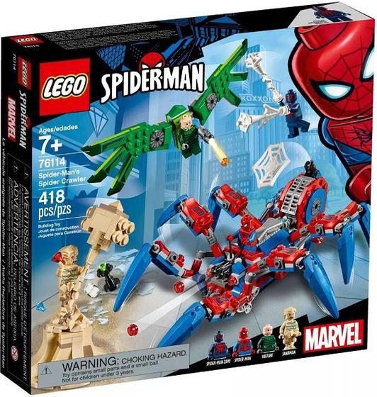 Imagem de Lego 76114  Spider Man Aranha Robô Vs Abutre e Homem Areia   418 peças